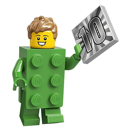 Lego - 71027 Series 20 Collectible Minifigure #13 Green Brick Costume Guy 1